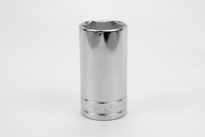 1" 3/8" Drive 6 Point Fractional Deep Chrome Socket