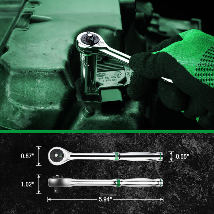 SK01454-216P - 101 Piece, 1/4" Drive, 6 Point, Shallow & Deep, SAE & Metric Chrome Socket Set with Bits View 3