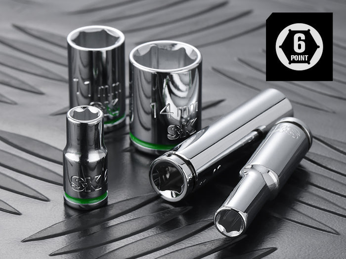 SK01454-216P - 101 Piece, 1/4" Drive, 6 Point, Shallow & Deep, SAE & Metric Chrome Socket Set with Bits View 6