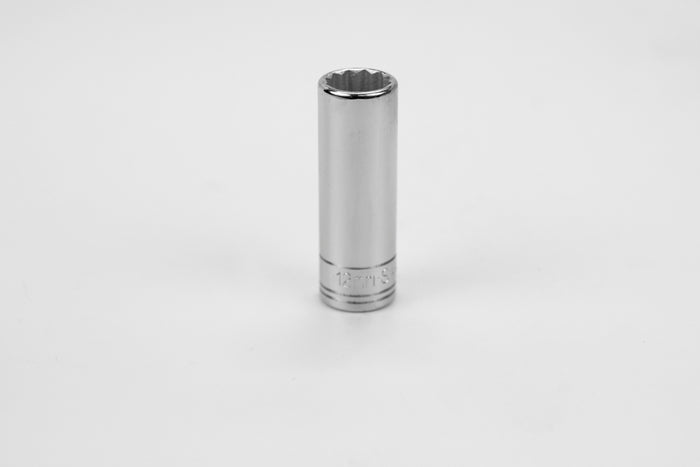 12 mm 1/4" Drive 12 Point Metric Deep Chrome Socket