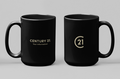 15oz Wrap Print Black Ceramic Mug - Personalized