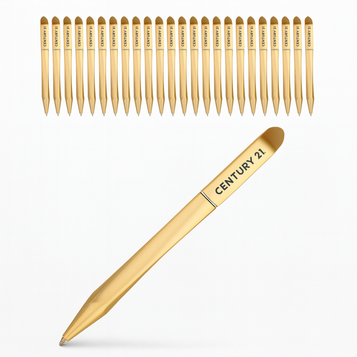 25 x Relentless Gold Twist Pens | Blue Ink