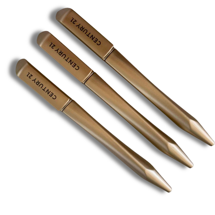 25 x Relentless Gold Twist Pens | Blue Ink