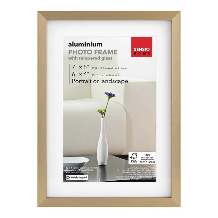 Sensio Home 3 Pack Photo Frame Aluminium Gold Various Sizes - SENSIO HOME