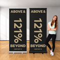 33” x 79” Premium Retractable Pull-Up Banner | Above & Beyond Artwork