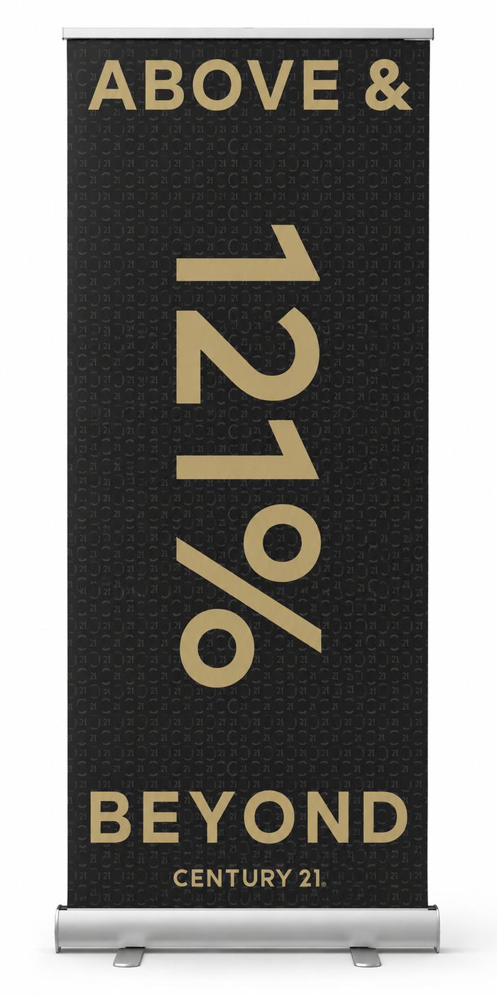 33” x 79” Premium Retractable Pull-Up Banner | Above & Beyond Artwork