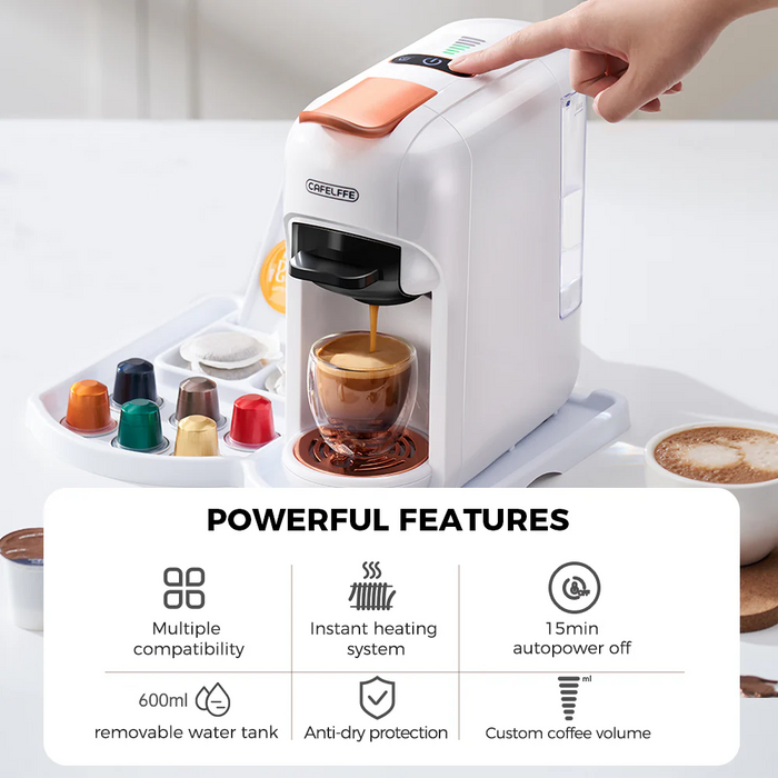 5 in 1 Semi-automatic Capsule Coffee Machine CAFELIFE