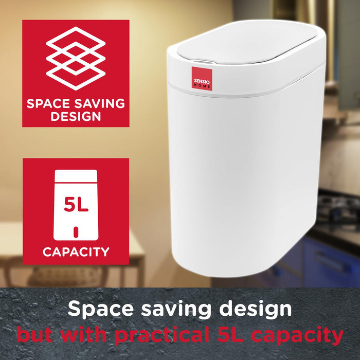 - Buy Now 5 Litre Waterproof Motion Sensor Trash Can Dust Bin with Auto Lid