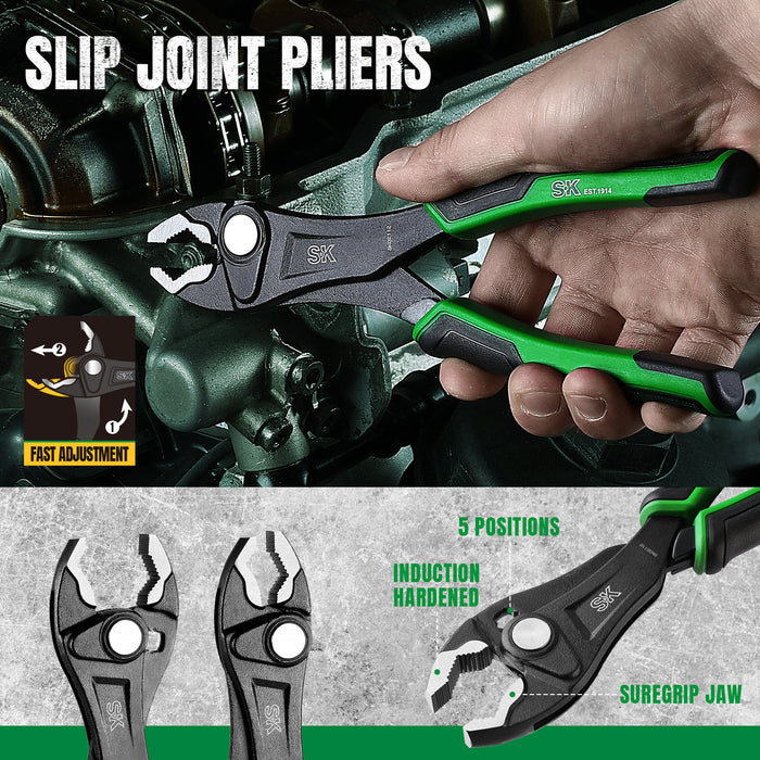 SK01459 - 5 Piece Dual-Material Multi-Purpose Ergonomic Pliers Set View 3