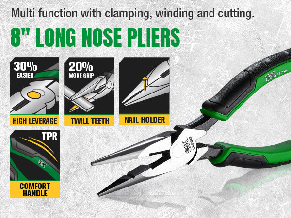 SK01458 - 5 Piece Dual-Material Multi-Purpose Pliers Set View 5
