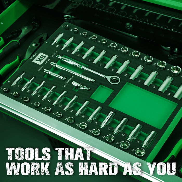 SK01455-216P - 51 Piece 3/8" Drive, 6 Point, Standard & Deep, SAE & Metric Chrome Socket Set View 6