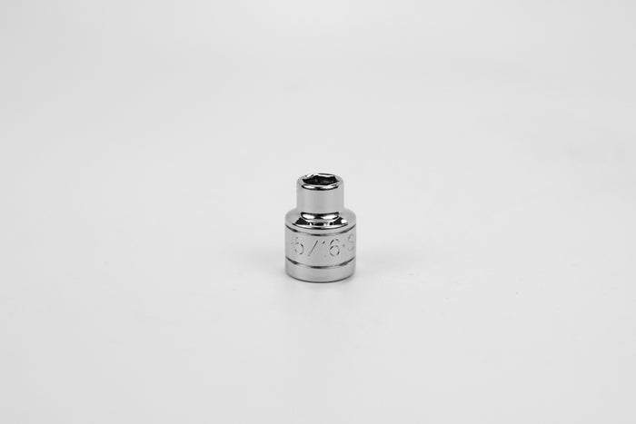 5/16" 3/8" Drive 6 Point Fractional Standard Chrome Socket