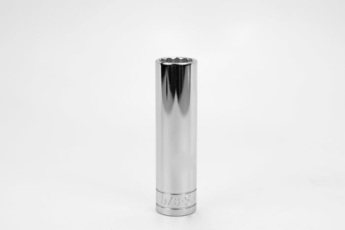 5/8" 1/2" Drive 12 Point Fractional Deep Chrome Socket