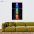 7 Chakras by McAshe 3-Piece Canvas