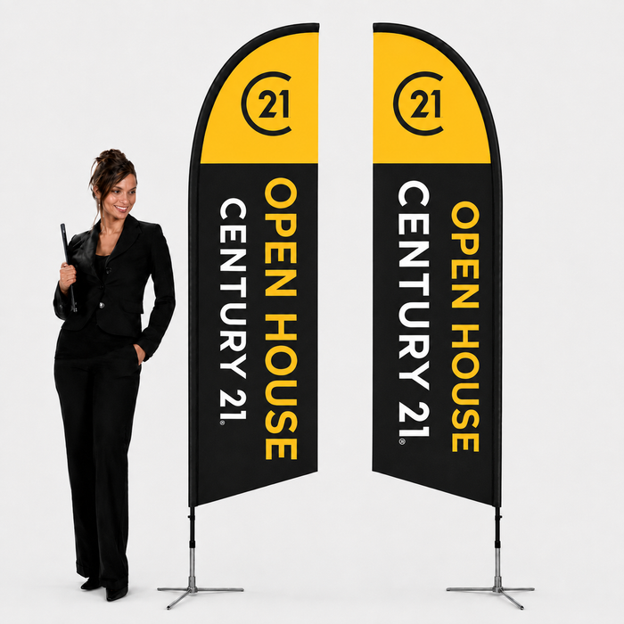 8ft Personalised Feather Flag | Small - Personalized  ⚡ FAST 48-HOUR PRODUCTION