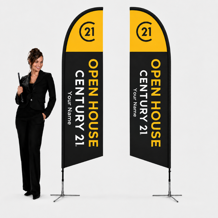 8ft Personalised Feather Flag | Small - Personalized  ⚡ FAST 48-HOUR PRODUCTION
