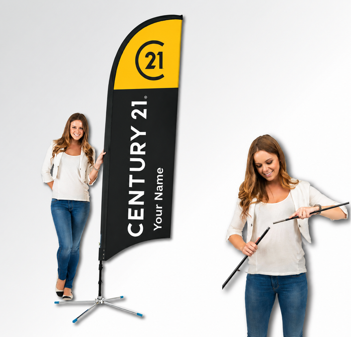8ft Personalised Feather Flag | Small - Personalized  ⚡ FAST 48-HOUR PRODUCTION