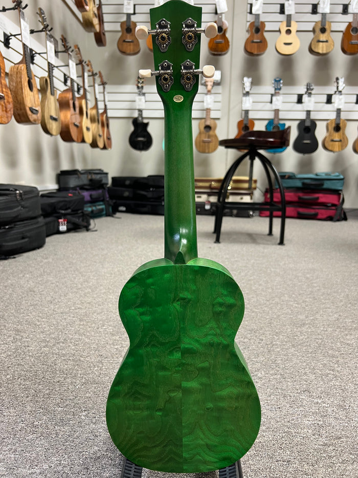 Ohana SK-15W-GN Willow Wood Soprano Ukulele - Green - Aloha City Ukes