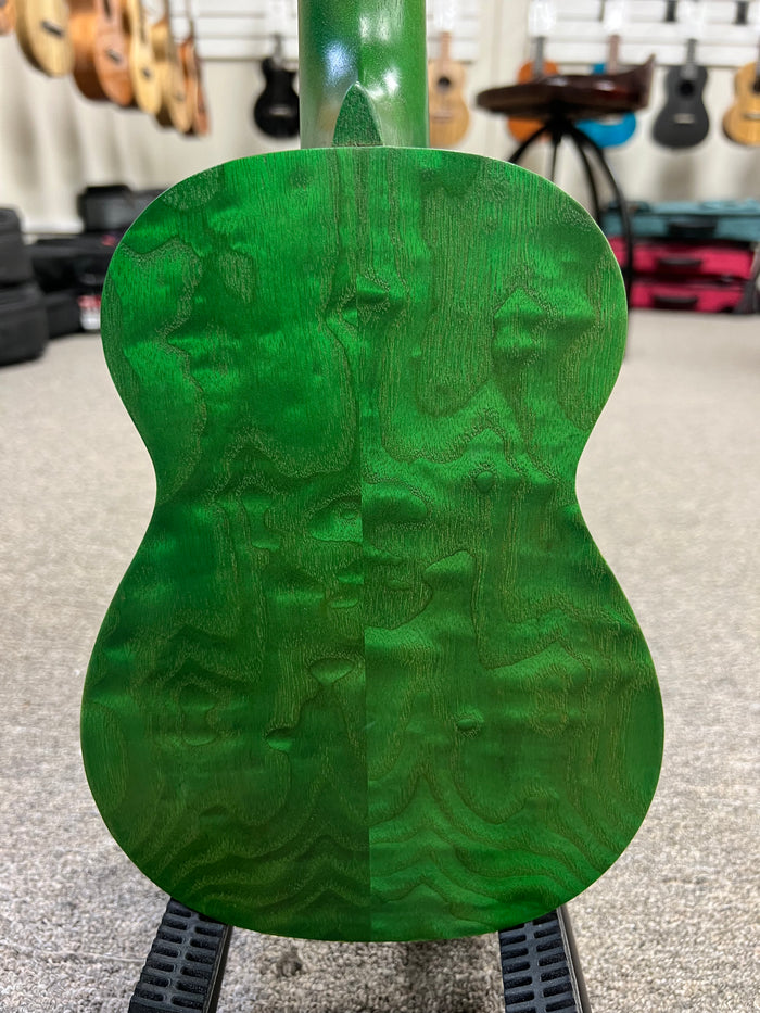 Ohana SK-15W-GN Willow Wood Soprano Ukulele - Green - Aloha City Ukes