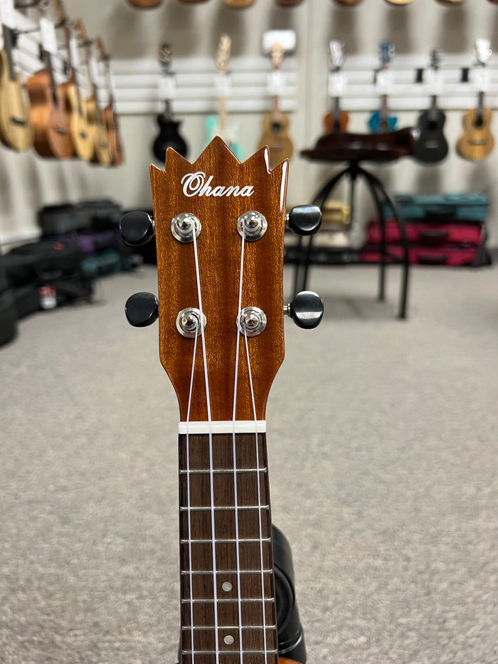 OHANA TTPK-25G Solid Mahogany Sopranissimo Pineapple Ukulele - Mini Pineapple Uke - Aloha City Ukes