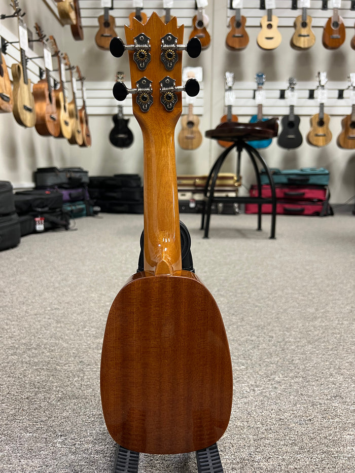 OHANA TTPK-25G Solid Mahogany Sopranissimo Pineapple Ukulele - Mini Pineapple Uke - Aloha City Ukes