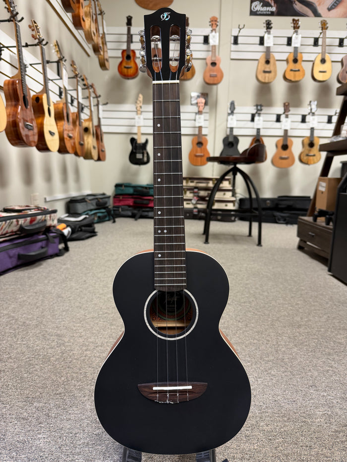Flight Iris Solid Spruce/Mahogany Tenor Ukulele w/Case - Black