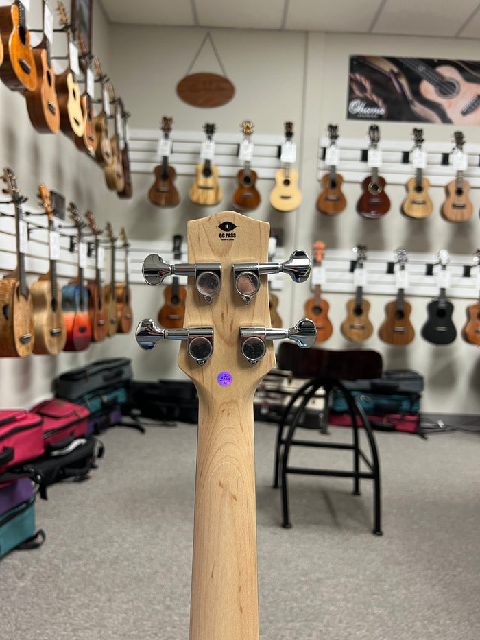 Flight Blue Solid Body Electric Mini Bass Lite Ukulele - Short Scale Bass