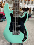 Flight Seafoam Green Solid Body Electric Mini Bass Lite Ukulele SFG - Short Scale Bass