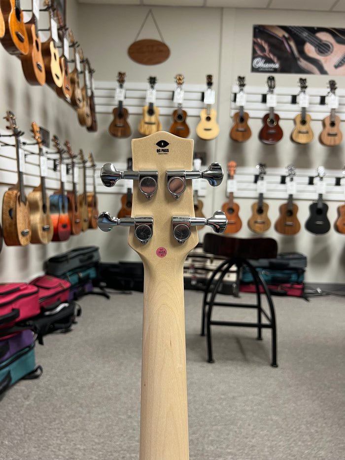 Flight Seafoam Green Solid Body Electric Mini Bass Lite Ukulele SFG - Short Scale Bass
