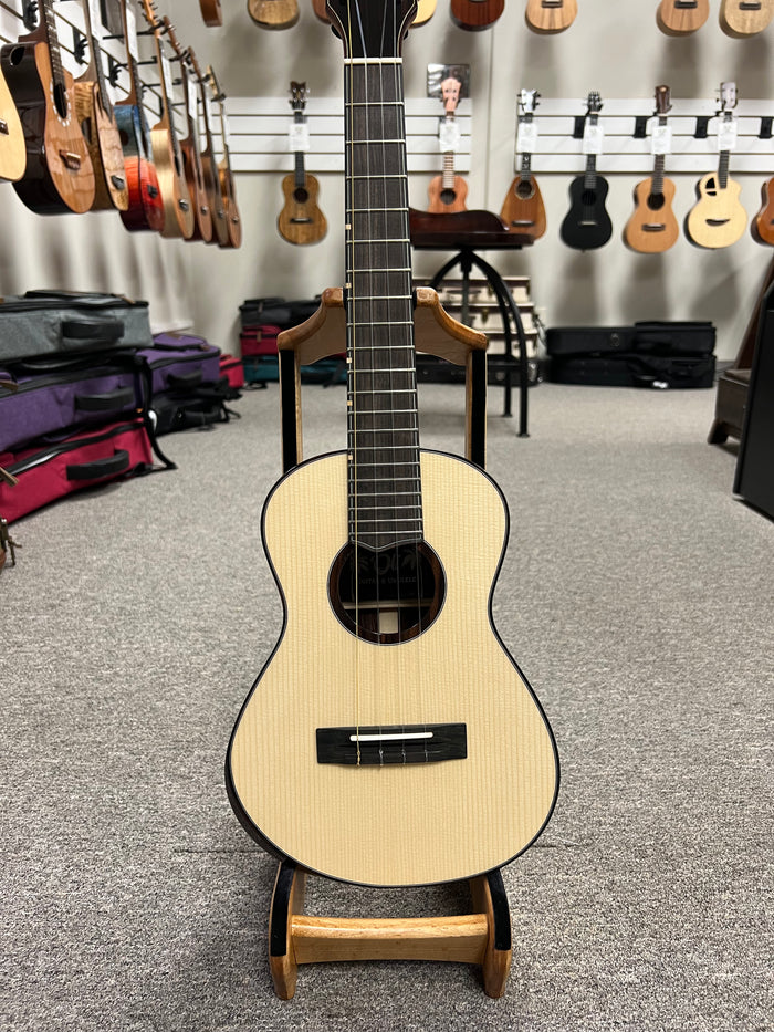 Custom Birdseye Maple Wood Ukulele Stand by Lee Murdock - Birdseye Maple Uke Stand
