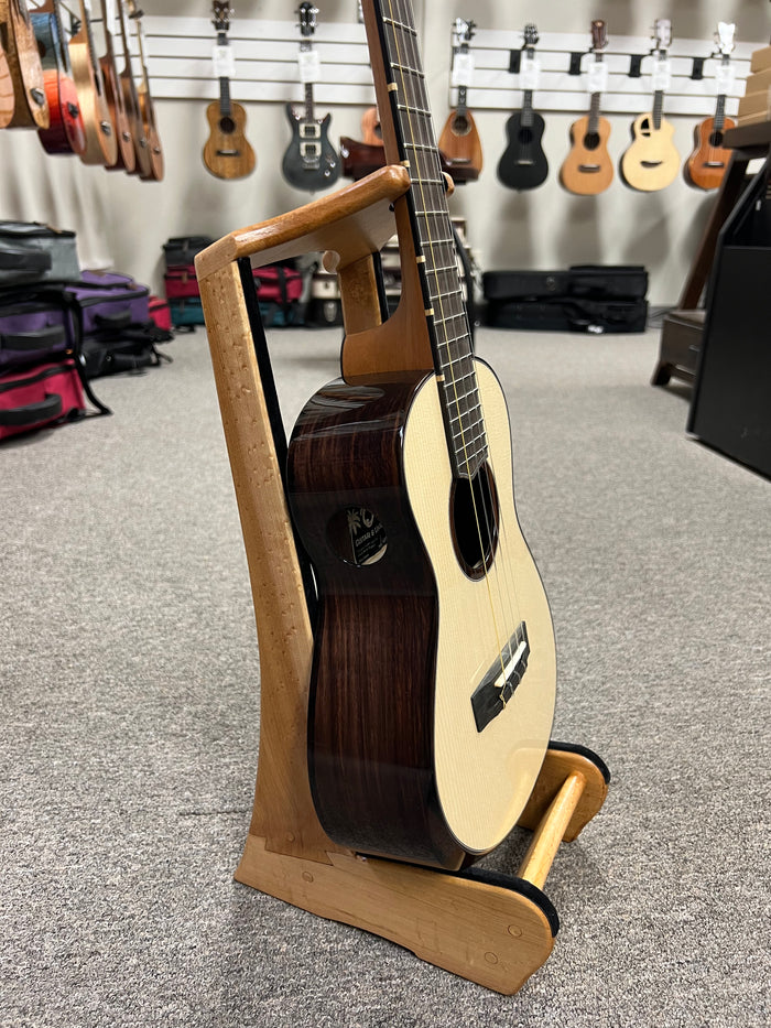 Custom Birdseye Maple Wood Ukulele Stand by Lee Murdock - Birdseye Maple Uke Stand