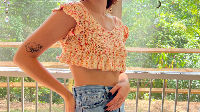 Mini Ruffle Crop Top
