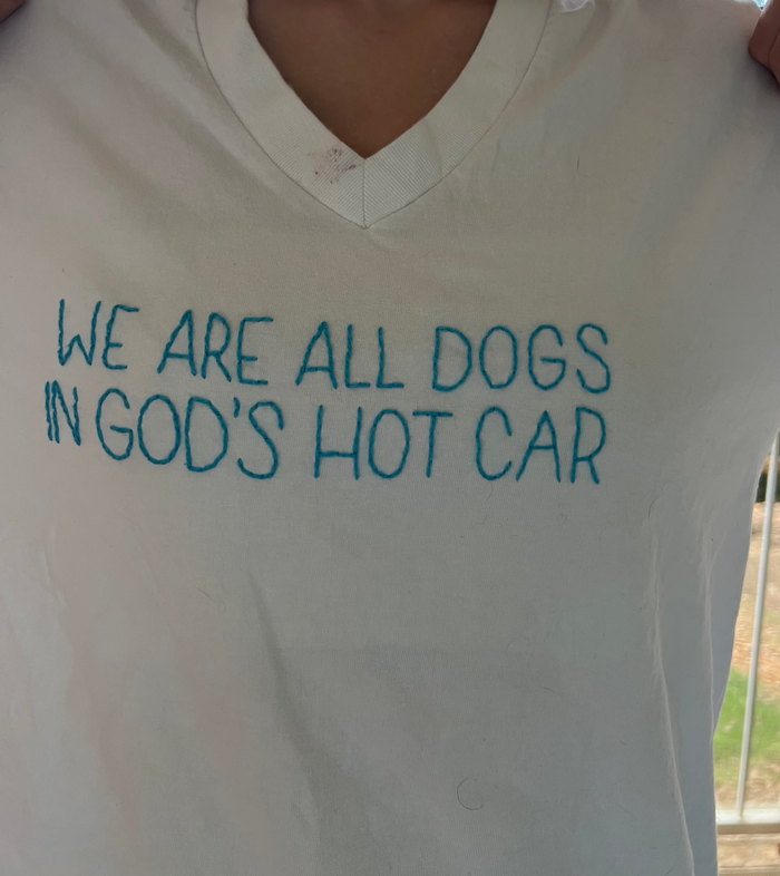 We Are All Dogs In God's Hot Car Shirt