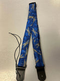 Quiltsand Woven Ukulele Strap - Blue Dragonfly - Adjustable - Aloha City Ukes