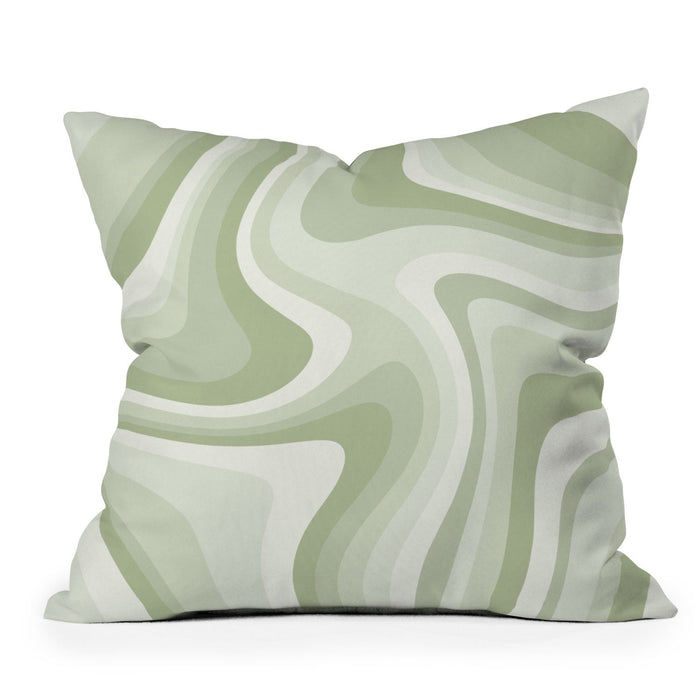 ABSTRACT WAVY STRIPES LXXVIII THROW PILLOW