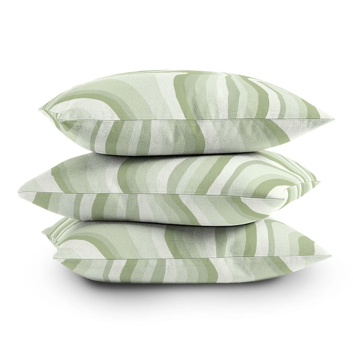 ABSTRACT WAVY STRIPES LXXVIII THROW PILLOW