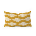 ACOUSTIC WAVE MUSTARD THROW PILLOW