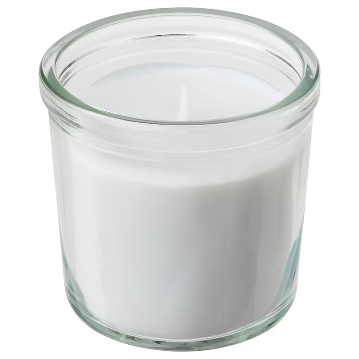 ADLAD Scented candle in glass, Scandinavian Woods/white, 20hr