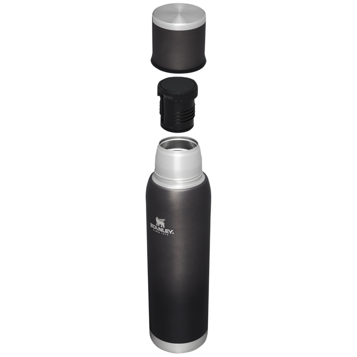 Stanley 1.1 QT Adventure To Go Bottle with Insulated lid in Charcoal Black