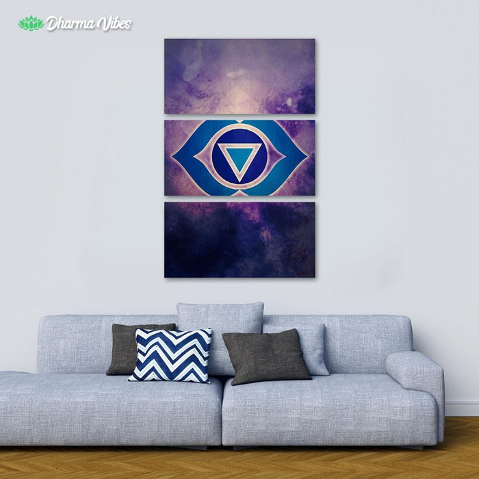 Ajna 6th Chakra by McAshe 3-Piece Canvas