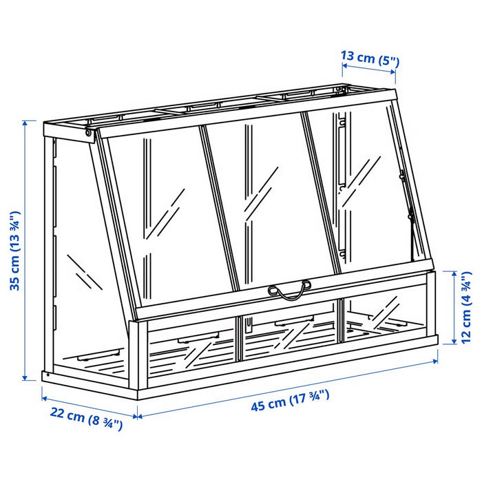 AKERBAR Greenhouse, in/outdoor/White, 45cm