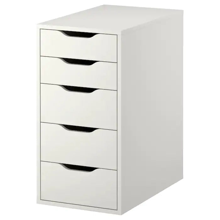 ALEX Drawer unit, 5 drawers, White, 36x70cm