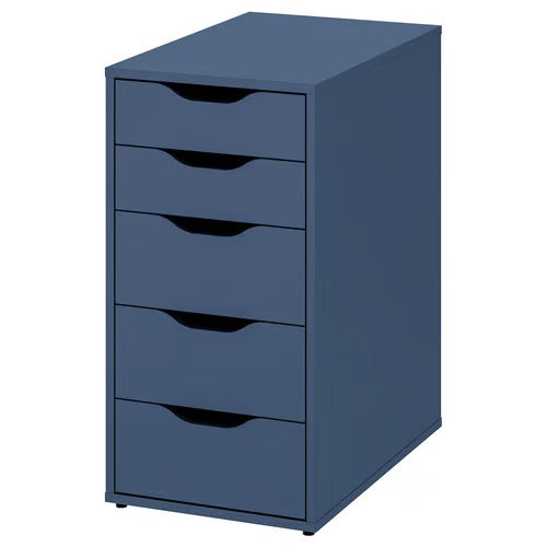 ALEX Drawer unit, Black-blue, 36x70cm