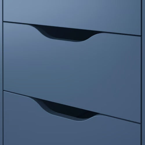 ALEX Drawer unit, Black-blue, 36x70cm