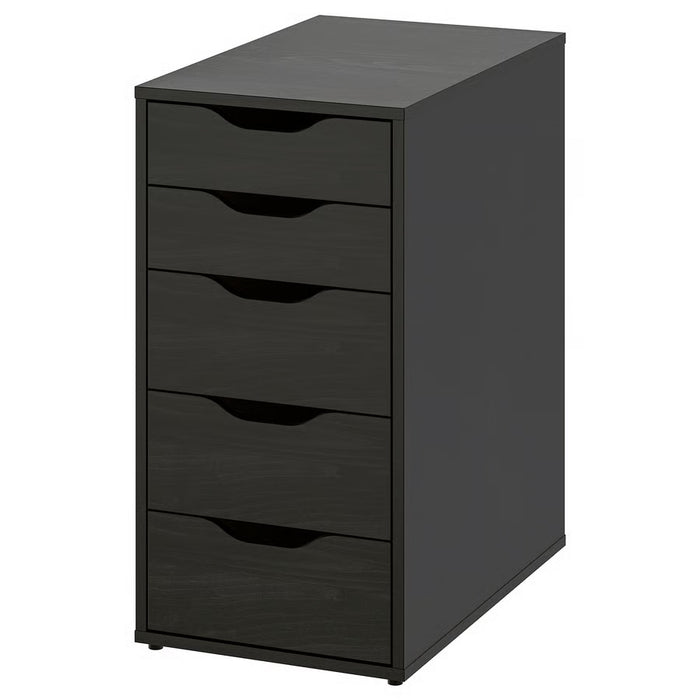 ALEX Drawer unit, Black-brown, 36x70cm
