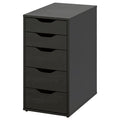 ALEX Drawer unit, Black-brown, 36x70cm