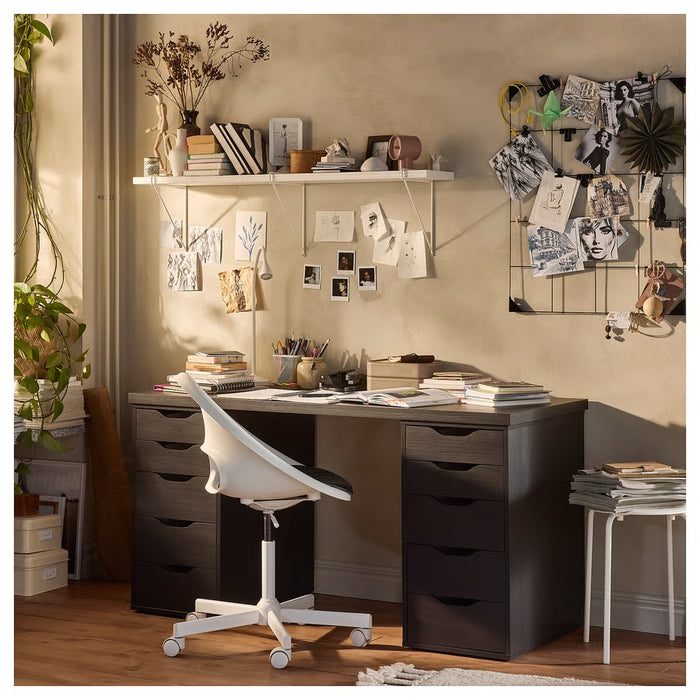 ALEX Drawer unit, Black-brown, 36x70cm