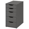 ALEX Drawer unit, Dark grey, 36x70cm