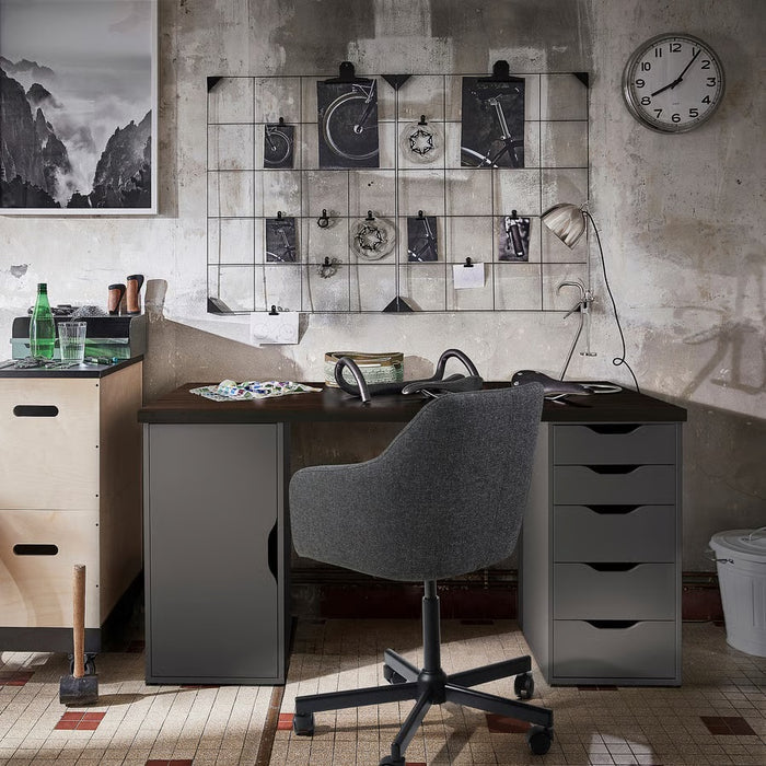 ALEX Drawer unit, Dark grey, 36x70cm