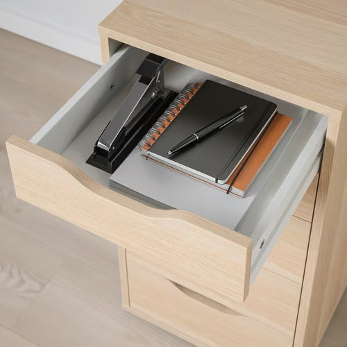 ALEX Drawer unit, White stained/oak effect, 36x70cm